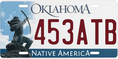 OK license plate 453ATB