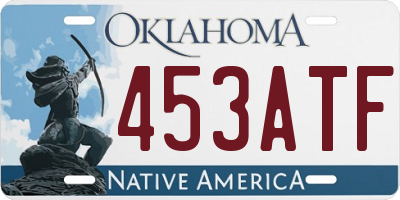 OK license plate 453ATF