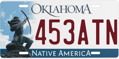 OK license plate 453ATN