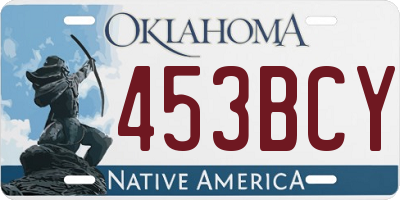 OK license plate 453BCY