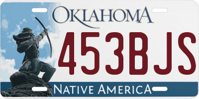 OK license plate 453BJS