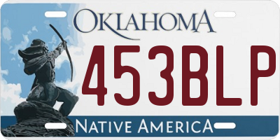 OK license plate 453BLP