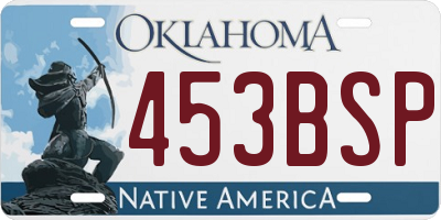 OK license plate 453BSP