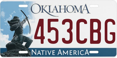 OK license plate 453CBG