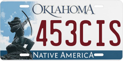 OK license plate 453CIS