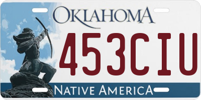 OK license plate 453CIU