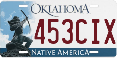 OK license plate 453CIX