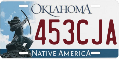 OK license plate 453CJA