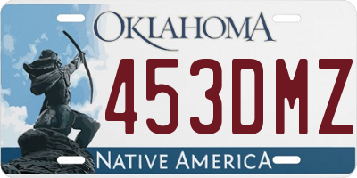 OK license plate 453DMZ