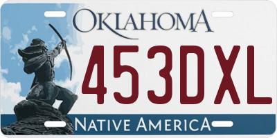 OK license plate 453DXL