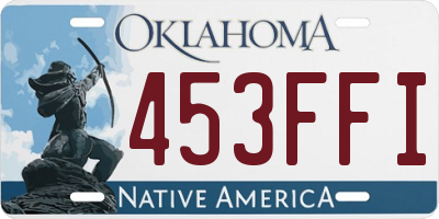 OK license plate 453FFI