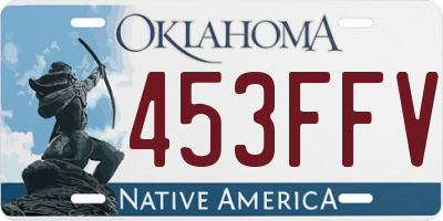 OK license plate 453FFV
