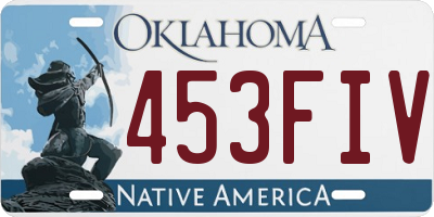 OK license plate 453FIV