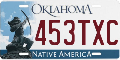 OK license plate 453TXC