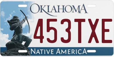 OK license plate 453TXE