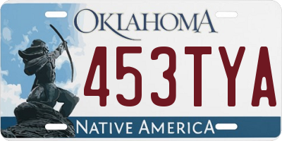 OK license plate 453TYA