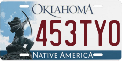 OK license plate 453TYO