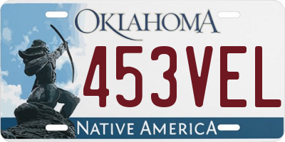 OK license plate 453VEL