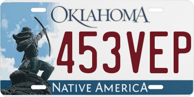 OK license plate 453VEP