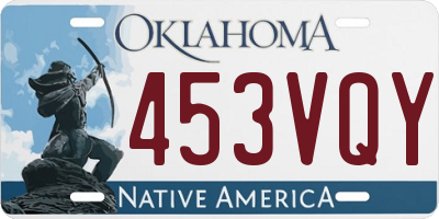 OK license plate 453VQY