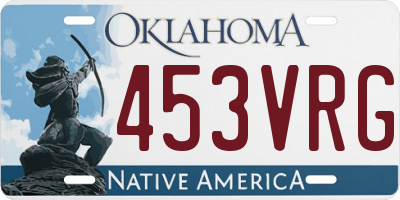 OK license plate 453VRG