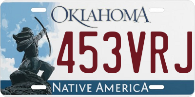 OK license plate 453VRJ