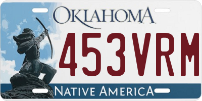 OK license plate 453VRM