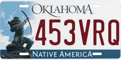 OK license plate 453VRQ