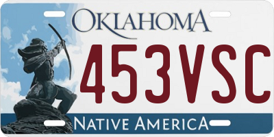 OK license plate 453VSC