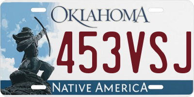 OK license plate 453VSJ