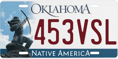 OK license plate 453VSL