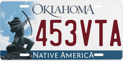 OK license plate 453VTA