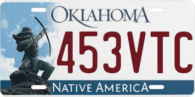 OK license plate 453VTC