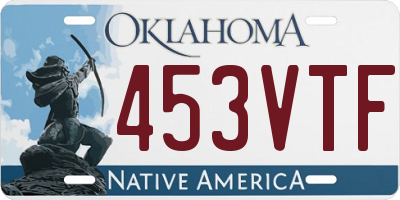OK license plate 453VTF