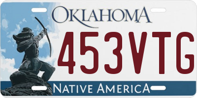OK license plate 453VTG