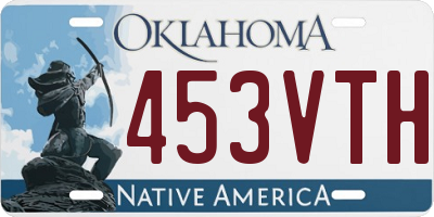 OK license plate 453VTH