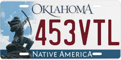 OK license plate 453VTL