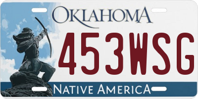 OK license plate 453WSG