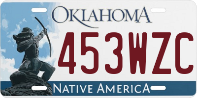 OK license plate 453WZC