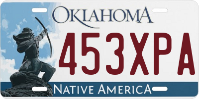 OK license plate 453XPA