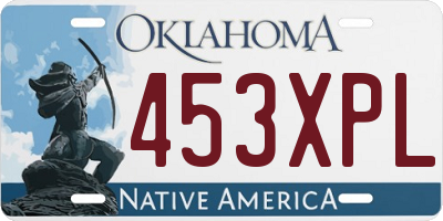 OK license plate 453XPL