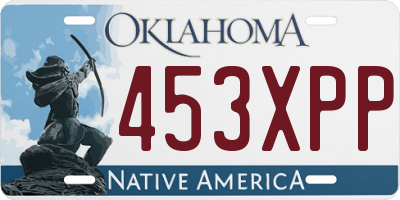 OK license plate 453XPP