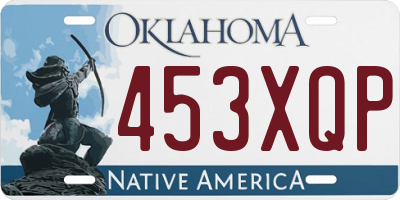 OK license plate 453XQP