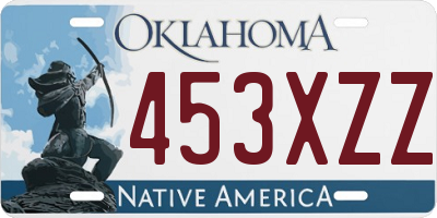 OK license plate 453XZZ