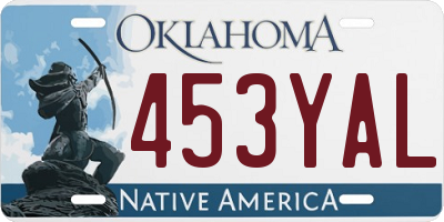 OK license plate 453YAL