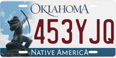OK license plate 453YJQ