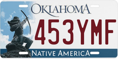 OK license plate 453YMF