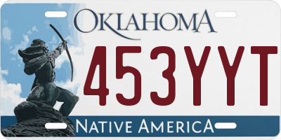 OK license plate 453YYT
