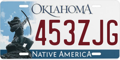 OK license plate 453ZJG