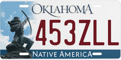 OK license plate 453ZLL